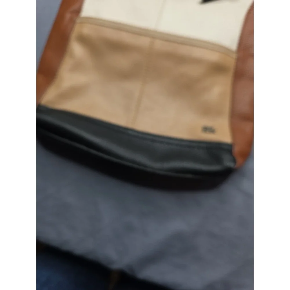 The Sak Women Hobo Retro 3 Tone Crossbody Classic Neutral Minimalist Purse Bag